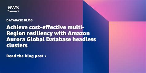 amazon aurora multi region resilience.